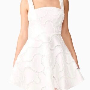 Elliatt Elara Beaded Mini Dress in White